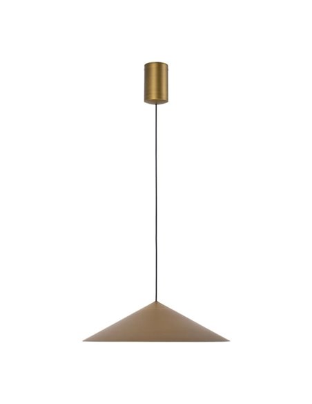 Lámpara colgante de techo LED CONO cuero Ø30cm 10W 3000K regulable TRIAC diseño moderno