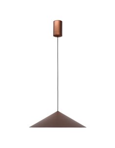 Luminária de teto pendente LED CONE em cobre Ø30cm 10W 3000K luz quente dimerizável TRIAC