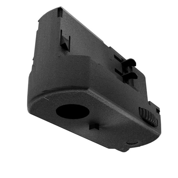 Adaptador negro para carril T trifásico, conector para focos LED, CARRILES T