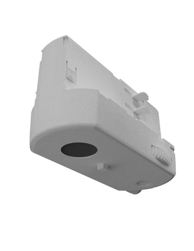 Adaptador blanco para carril T trifásico, conector para focos LED, CARRILES T