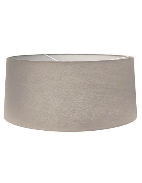 Luminária de chão RUTI e RICCA na cor creme, em tecido e aço.