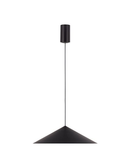 Suspension LED CONO noire Ø30cm 10W 3000K style contemporain dimmable TRIAC
