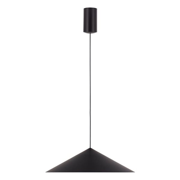 Suspension LED CONO noire Ø30cm 10W 3000K style contemporain dimmable TRIAC