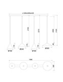 Lámpara de techo colgante lineal LED CONO 20W regulable TRIAC diseño moderno