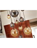 Lámpara de techo colgante 14 luces G9 DARK tulipas esféricas, hasta 500cm altura IP20