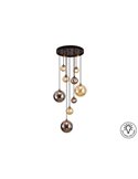Lámpara colgante con esferas de cristal DARK 9xG9, hasta 200cm de altura IP20