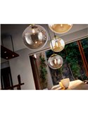 Lámpara de techo DARK 5xG9, hasta 200cm de altura, tulipas esféricas IP20