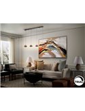 Lámpara de techo LED ORBES 4 luces dimmables, tulipas cromo negro, 29W 3000K 1304Lm