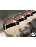 Lámpara de techo LED ORBES 4 luces dimmables, tulipas cromo negro, 29W 3000K 1304Lm