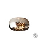 Plafón de techo decorativo LED ARGOS Ø40cm 5xG9 6W 3000K, cristal espejado y lágrimas IP20