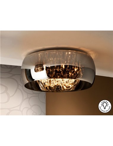 Plafonnier décoratif ARGOS Ø50 cm 6xG9 LED verre miroir avec motif en forme de larme IP20