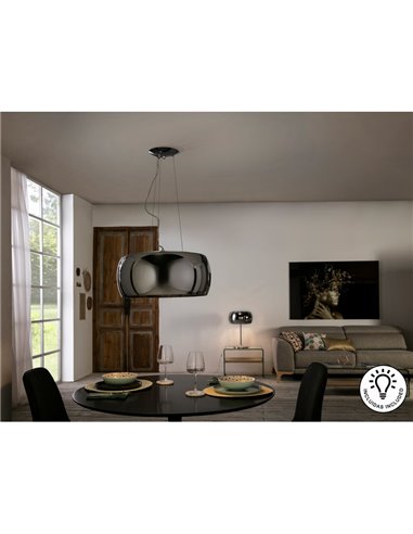 Lámpara colgante ARGOS Ø50 cm cristal espejado con lágrimas, 6xG9 6W LED