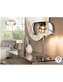 Lampe de table ARGOS Ø28 cm en verre miroir avec motif en forme de larme, 3 ampoules LED G9 6 W