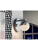 Applique murale décorative sphérique à LED Ø12 cm 4,8 W 336 lm 3000 K chromée