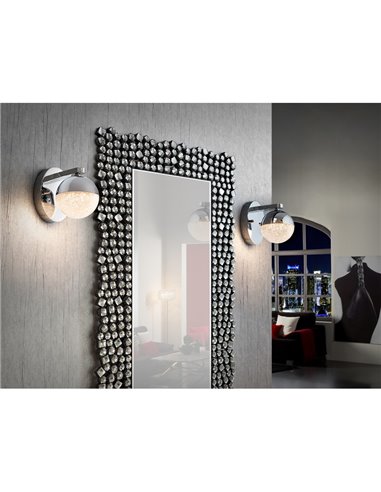 Aplique decorativo LED SPHERE Ø12cm 4.8W 336lm 3000K Cromo