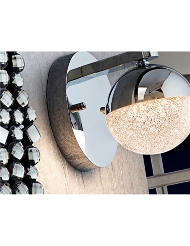 Aplique decorativo LED SPHERE Ø12cm 4.8W 336lm 3000K Cromo