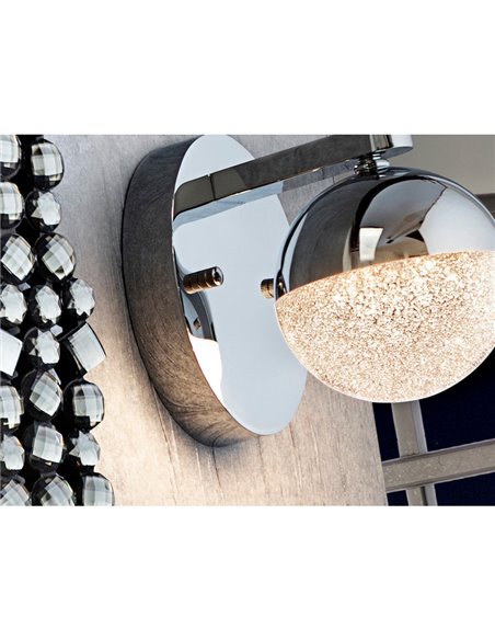 Aplique decorativo LED SPHERE Ø12cm 4.8W 336lm 3000K Cromo