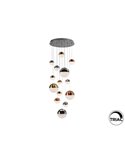 Lámpara LED SPHERE 14 luces Ø60cm 78.6W 5502lm 3000K, altura max. 300cm dimable con APP