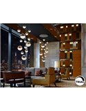 Lámpara LED SPHERE 14 luces Ø60cm 78.6W 5502lm 3000K, altura max. 300cm dimable con APP