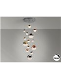 Lámpara LED SPHERE 14 luces Ø60cm 78.6W 5502lm 3000K, altura max. 300cm dimable con APP