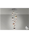 Lámpara LED SPHERE 14 luces Ø60cm 78.6W 5502Lm 3000K altura 500cm dimmable App