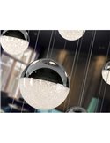 Lámpara de techo LED SPHERE 14 luces tulipas cromo, 78,6W 3000K 5502Lm Ø60cm regulable