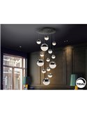 Lámpara de techo LED SPHERE 14 luces tulipas cromo, 78,6W 3000K 5502Lm Ø60cm regulable