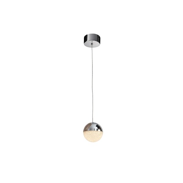 Lámpara colgante LED SPHERE Ø12cm 4,8W 336lm 3000K cromo regulable