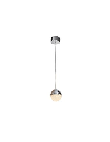 Lámpara colgante LED SPHERE Ø12cm 4,8W 336lm 3000K cromo regulable