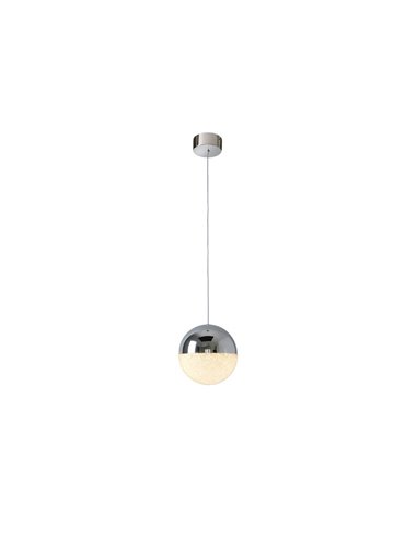 Lámpara colgante LED SPHERE Ø20cm 9,6W 672lm 3000K cromo regulable