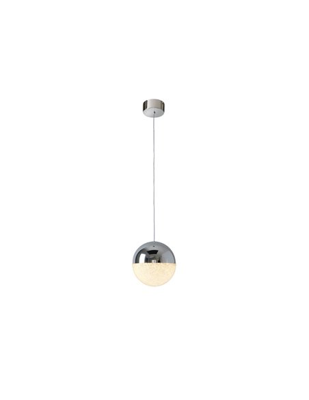 Lámpara colgante LED SPHERE Ø20cm 9,6W 672lm 3000K cromo regulable