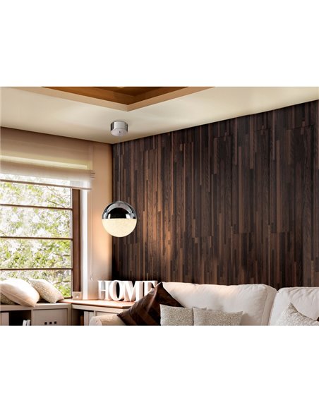 Lámpara colgante LED SPHERE Ø20cm 9,6W 672lm 3000K cromo regulable
