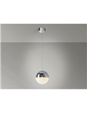 Luminária pendente SPHERE LED Ø20cm 9,6W 672lm 3000K cromada dimerizável