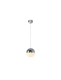 Luminária pendente SPHERE LED Ø20cm 9,6W 672lm 3000K cromada dimerizável