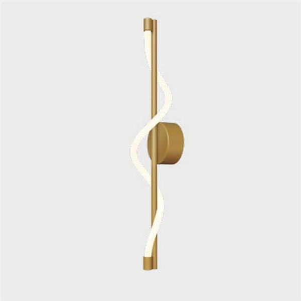 Aplique LED decorativo FUGAZ oro, 7W 3000K 840Lm, diseño ondulado de manguera flexible