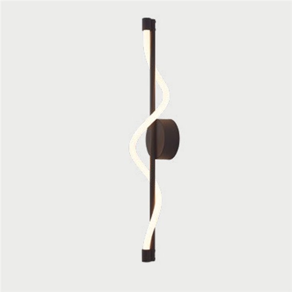 Aplique LED decorativo FUGAZ negro, 7W 3000K 840Lm, luz ondulada con tira flexible