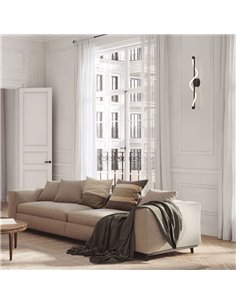 Aplique LED decorativo FUGAZ negro, 7W 3000K 840Lm, luz ondulada con tira flexible 2