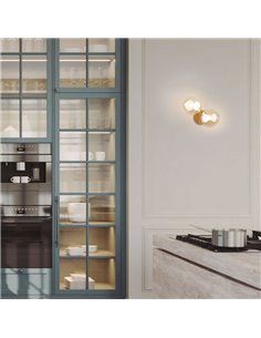 Applique murale LED avec sphères en verre, Ø10 cm ANDROMEDA or, 2 LED, 12 W 3000 K 1000 lm 2