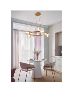 Lámpara de techo LED ANDRÓMEDA oro 9 luces, Ø85cm 50W 3000K 4500Lm diseño moderno 2