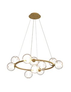 Lámpara de techo LED ANDRÓMEDA oro 9 luces, Ø85cm 50W 3000K 4500Lm diseño moderno