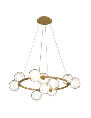 Lámpara de techo LED ANDRÓMEDA oro 9 luces, Ø85cm 50W 3000K 4500Lm diseño moderno