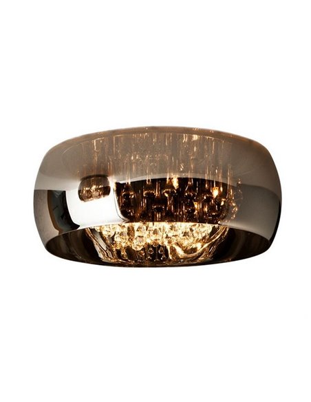 Plafón decorativo ARGOS Ø50 cm 6xG9 LED cristal espejado con lágrimas IP20