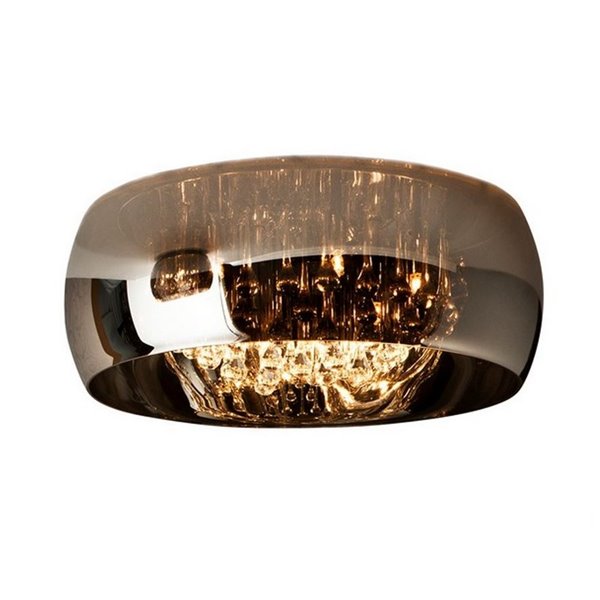 Plafón decorativo ARGOS Ø50 cm 6xG9 LED cristal espejado con lágrimas IP20