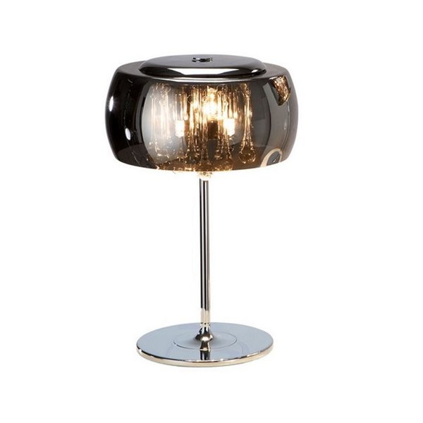Lámpara de sobremesa ARGOS Ø28 cm cristal espejado con lágrimas, 3xG9 6W LED