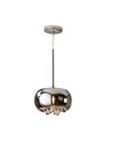 Lámpara colgante ARGOS 1 luz Ø22 cm cristal espejado con lágrimas, 1xG9 LED