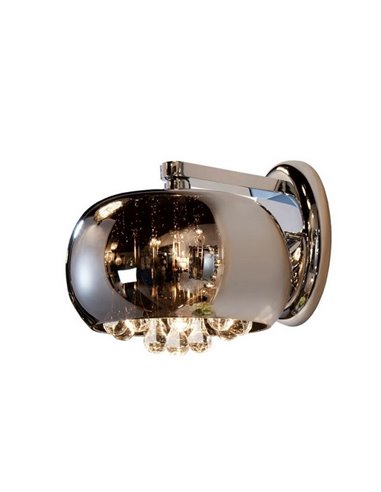 Aplique de pared ARGOS 1 luz cristal espejado con lágrimas, G9 LED