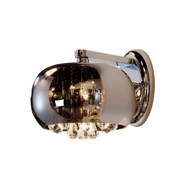 Aplique de pared ARGOS 1 luz cristal espejado con lágrimas, G9 LED