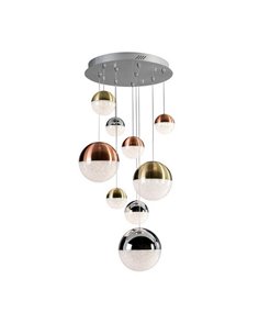 Plafonnier LED SPHERE, 9 LED, Ø 50 cm, dimmable, 54 W, 3000 K, 3780 lm, chromé