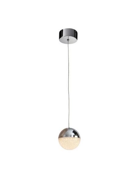 Suspension LED SPHERE Ø12cm 4,8W 336lm 3000K chromée à intensité variable