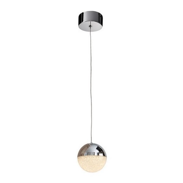 Suspension LED SPHERE Ø12cm 4,8W 336lm 3000K chromée à intensité variable